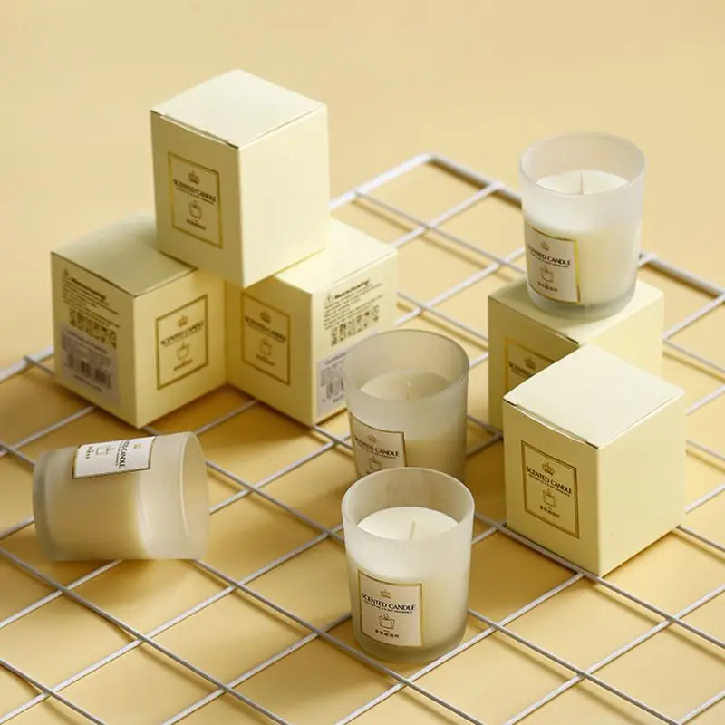 Бездымная Ароматизированная стеклянная свеча соевый воск чистый натуральный