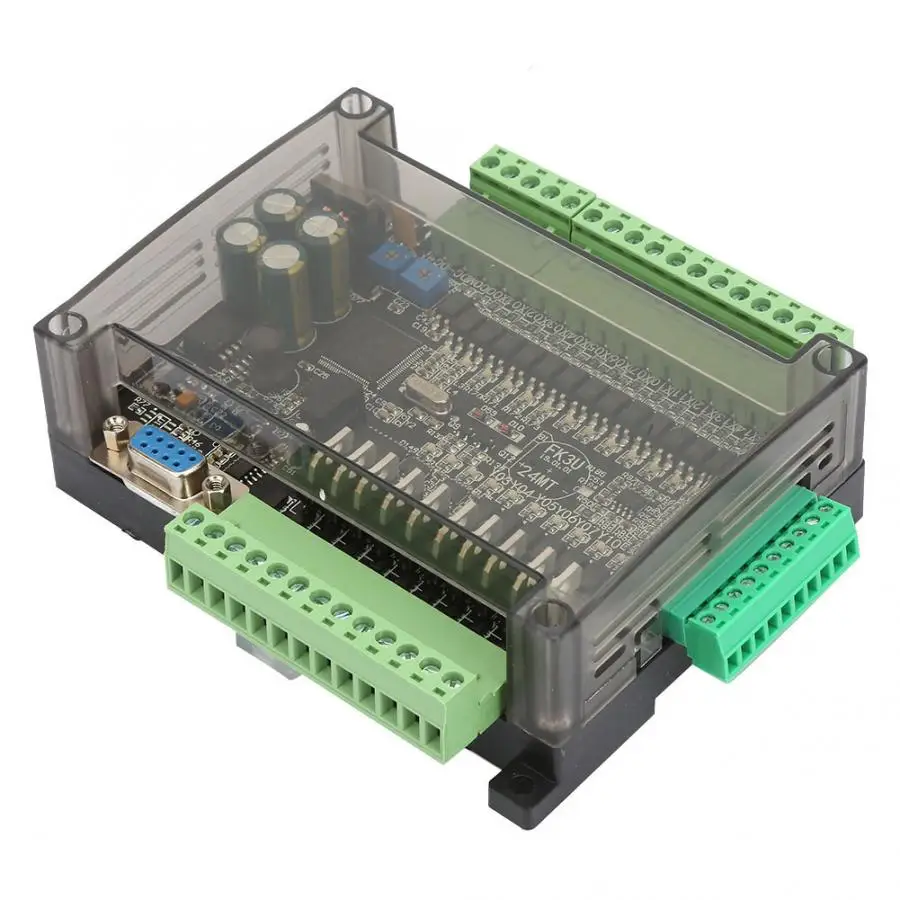Плата PLC 24V 24MT контроллер 6 аналоговый вход 32 бит MCU 14 10 транзисторная Выходная