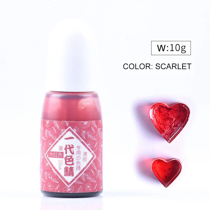 Resina epoxi para ni&ntilde;os, pigmentos de resina crom&aacute;tica l&iacute;quida de 24 colores, resina UV Rit, accesorios para hacer joyas, manualidades, DIY, 10g-5