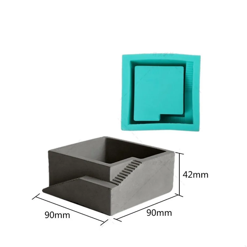 3D стили цементный цветочный горшок силиконовый бетон квадратный Круглый с