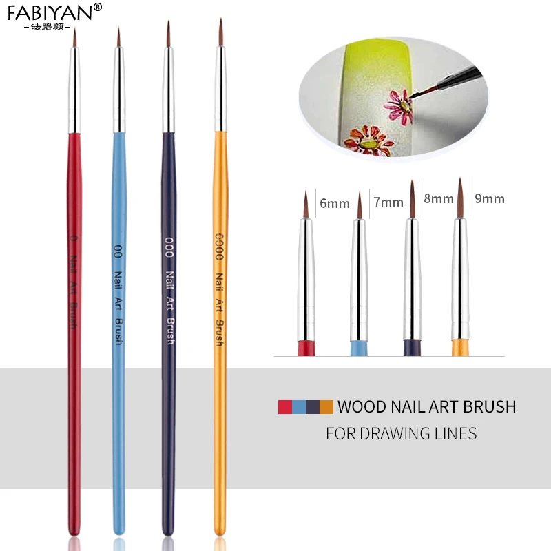4 шт. французский рисунок по дереву рисование строитель точечные кисточки УФ гель