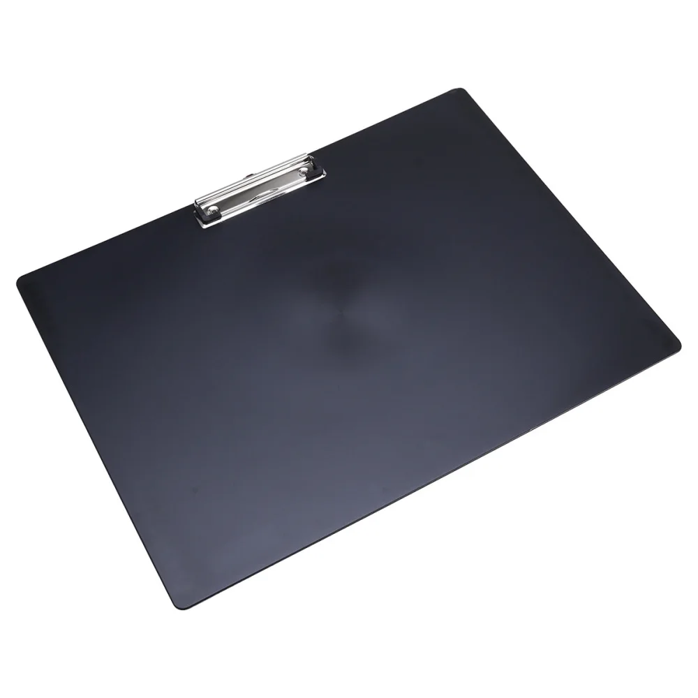 

A3 Horizontal Clipboard Drawing Paper Clip Pad Thick Writing Pad Office File Folder Clip (Black)