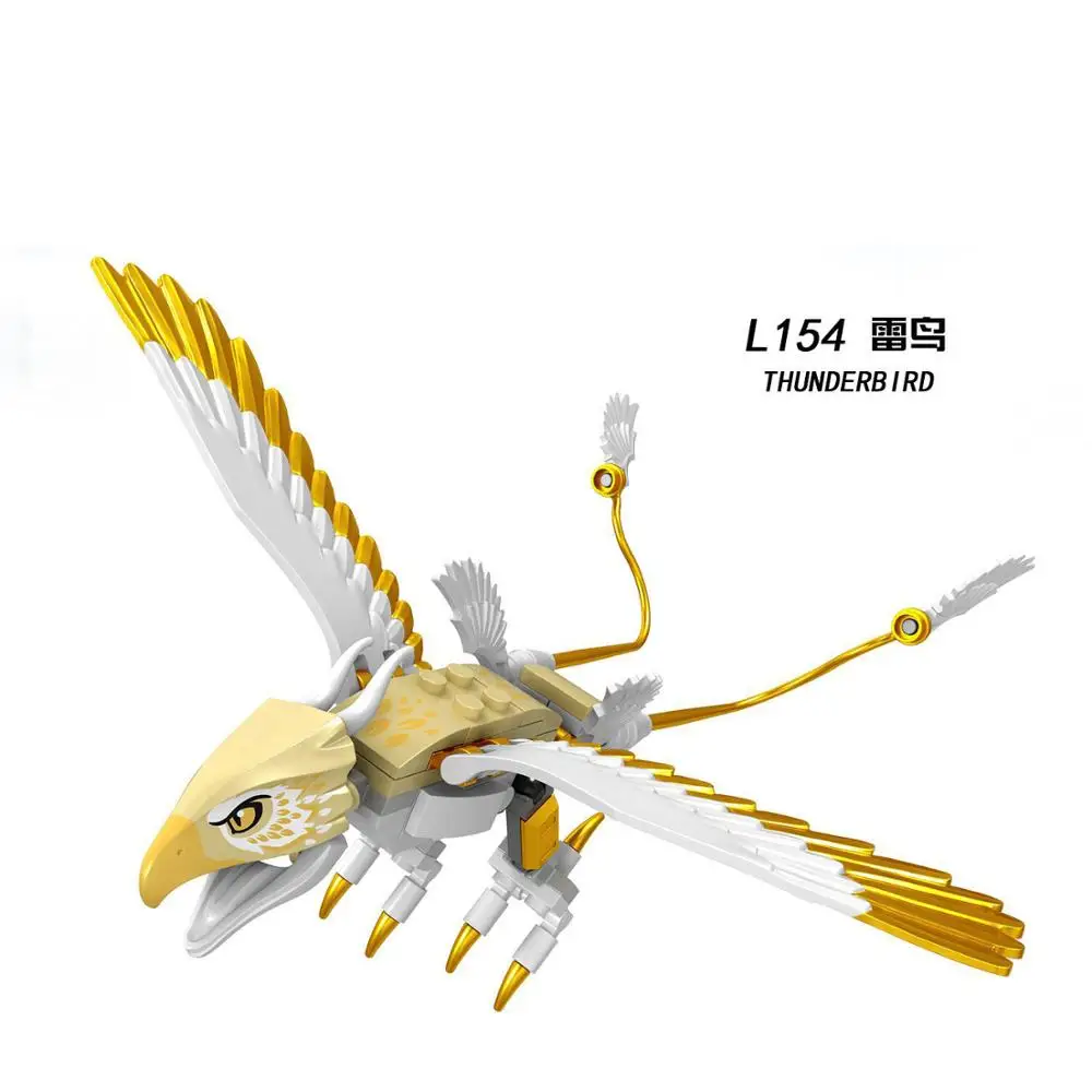 Matched Black spider Flying bird Tree bee Basilisk Thunderbird Animal assembly Wooden block Children's gift Collection | Игрушки и