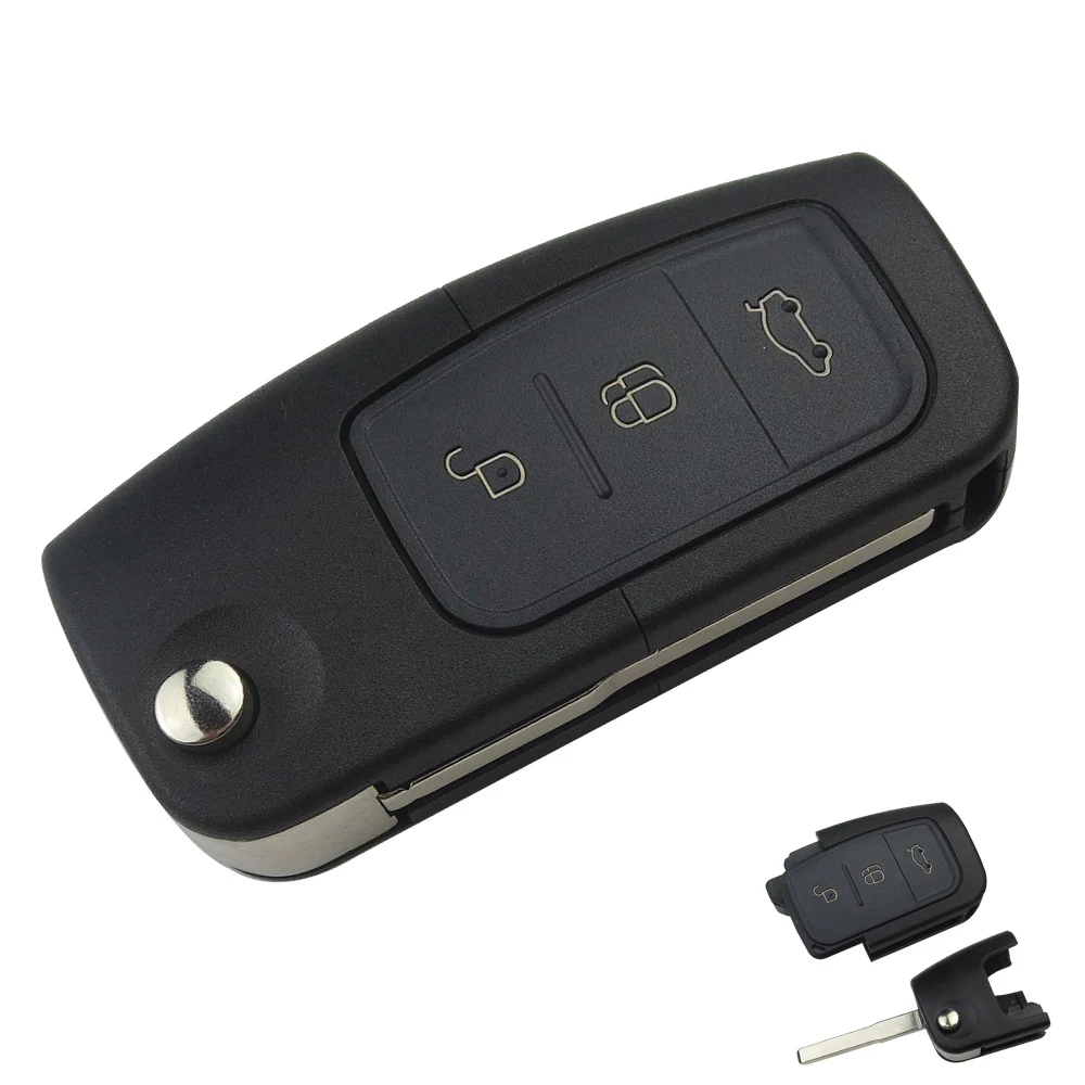 OkeyTech 3 кнопки 315/433 МГц 4D63 чип Автомобильный Дистанционный ключ для Ford Fusion Focus Mondeo