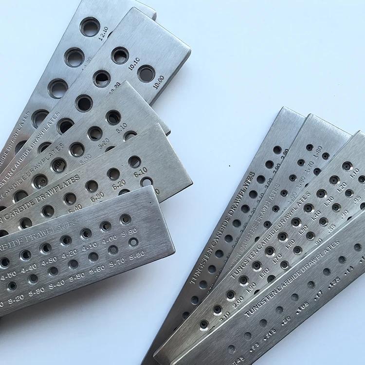 

Tungsten Carbide Wire Drawplate for Jewelry Making Round Shape 0.12-13mm Half Round Hexagon Holes 0.55-7mm Jewelry tools