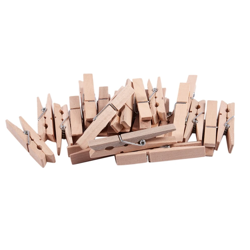 

Wooden Clothes Pins Pegs Hanging Clips 24 Pcs