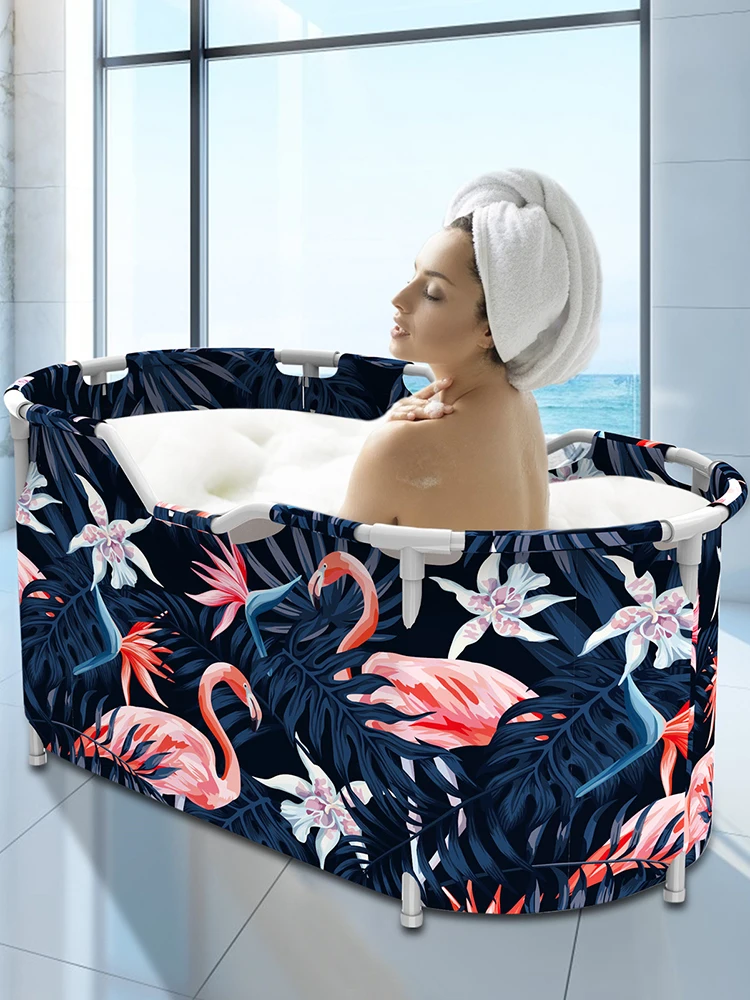 2 Persons Foldable Bathtub Flamingo Home Spa Bath Tub Bathin