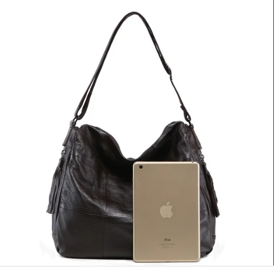 Женская сумка из натуральной кожи Новая модная женская через плечо большая