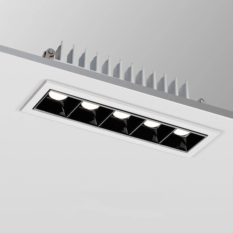 Foco de techo LED Rectangular, regulable, 2W, 4W, 10W, 20W, 30W, utilizado en sala de estar, habitación, pasillo, sala de exposición