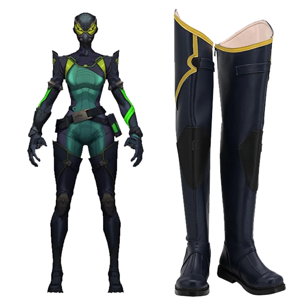 

Valorant Viper Cosplay High Top Shoes Boots Halloween Costumes Accessory Custom Made