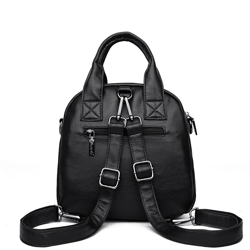 3 в 1 Модный женский рюкзак высокое качество мягкие кожаные рюкзаки для