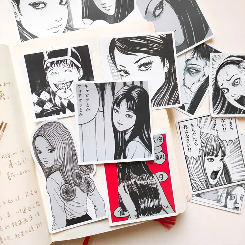 

12pcs Cute Hand Account Stickerhorror Cartoon Diary DIY Decoration Material Sticker Bag Craft Photo Albums