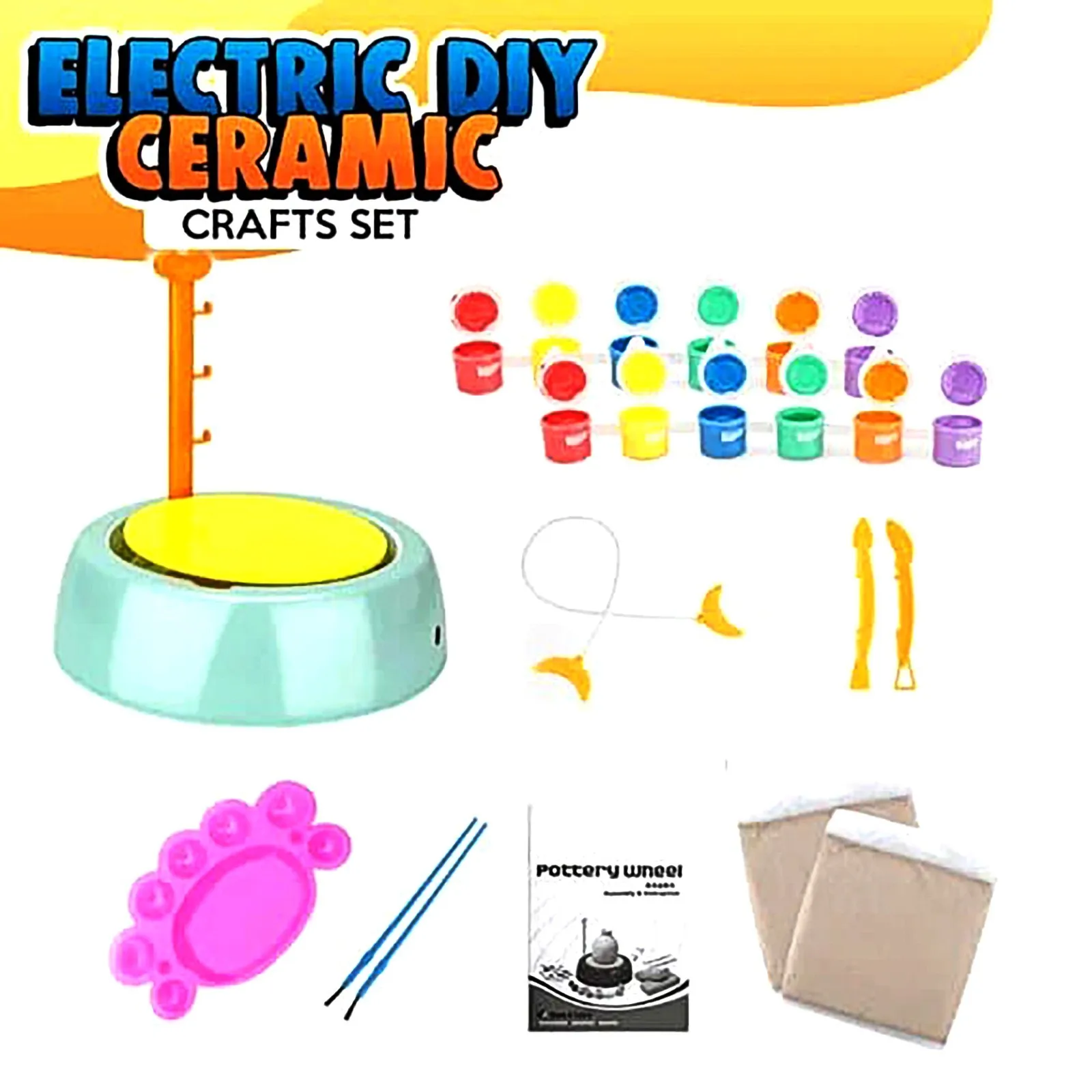 

DIY Toys Ceramic Handmade Ceramic Jewelry Ceramic Electric Toys Boys and Girls Ceramic Wheel Art Toys Best Gift L4