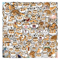 1050100pcs cute tiger cartoon emoticon bag graffiti notebook suitcase car decoration waterproof sticker classic toys
