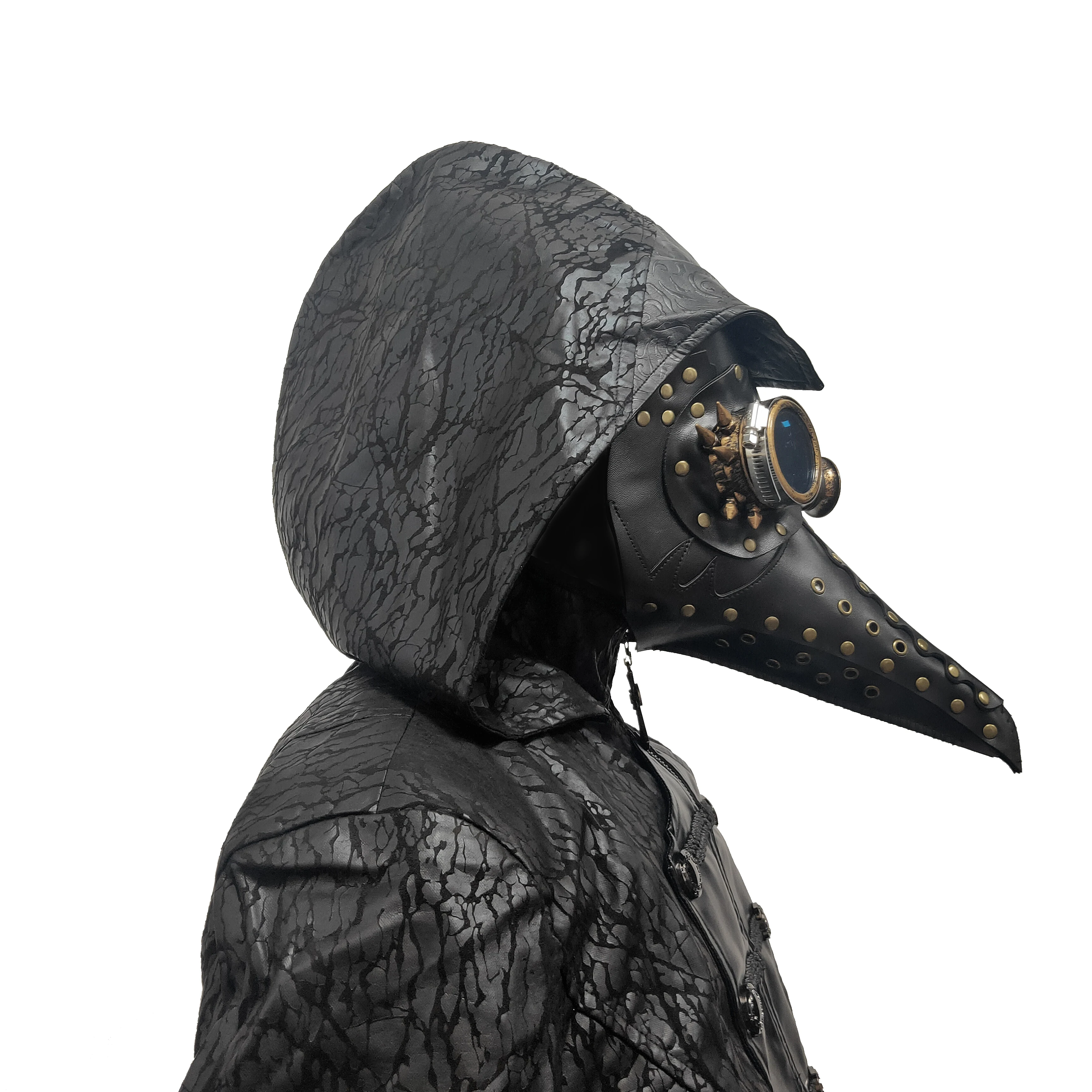 

Маска в стиле стимпанк для мужчин и женщин, докторская маска, очки с заклепками, длинный рот, длинный нос, аксессуары для косплея на Хэллоуин