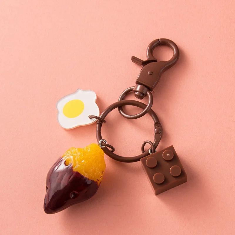 

20201 New Strawberry Chocolate Exquisite Keyring Backpack Car Couple With Beautiful Keychain Exquisite Birthday Gift Keychains
