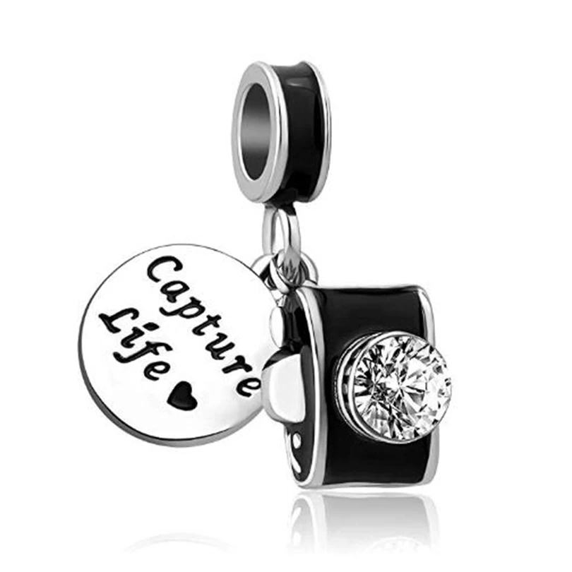 Бесплатная доставка очаровательные черные подвески для камеры захват жизни