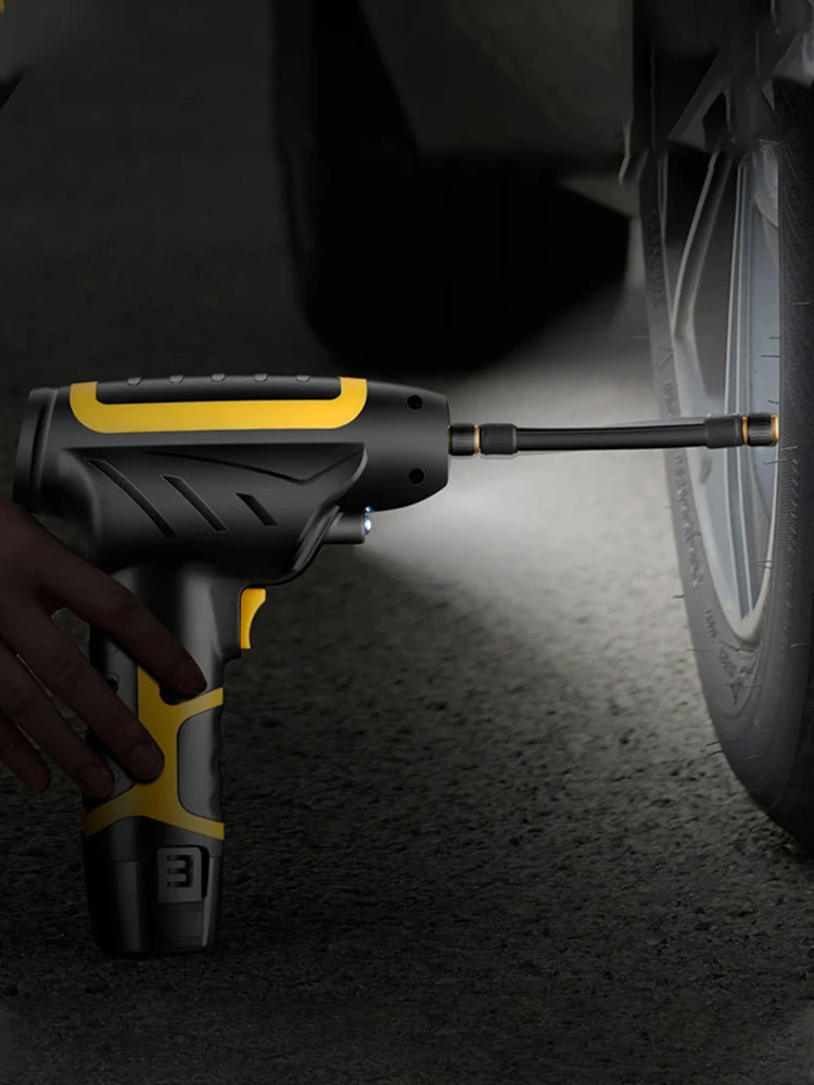 Беспроводной надувной насос 120 Вт перезаряжаемый воздушный компрессор батарея