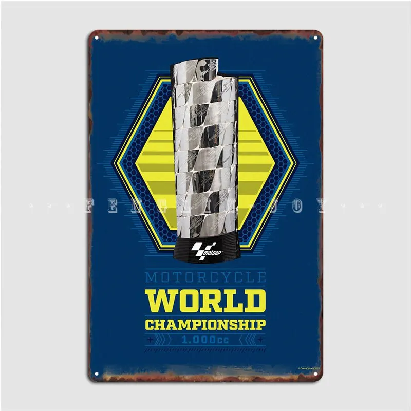 

Moto World Championship Metal Plaque Poster Painting Décor Wall Cave Printing Living Room Tin Sign Poster