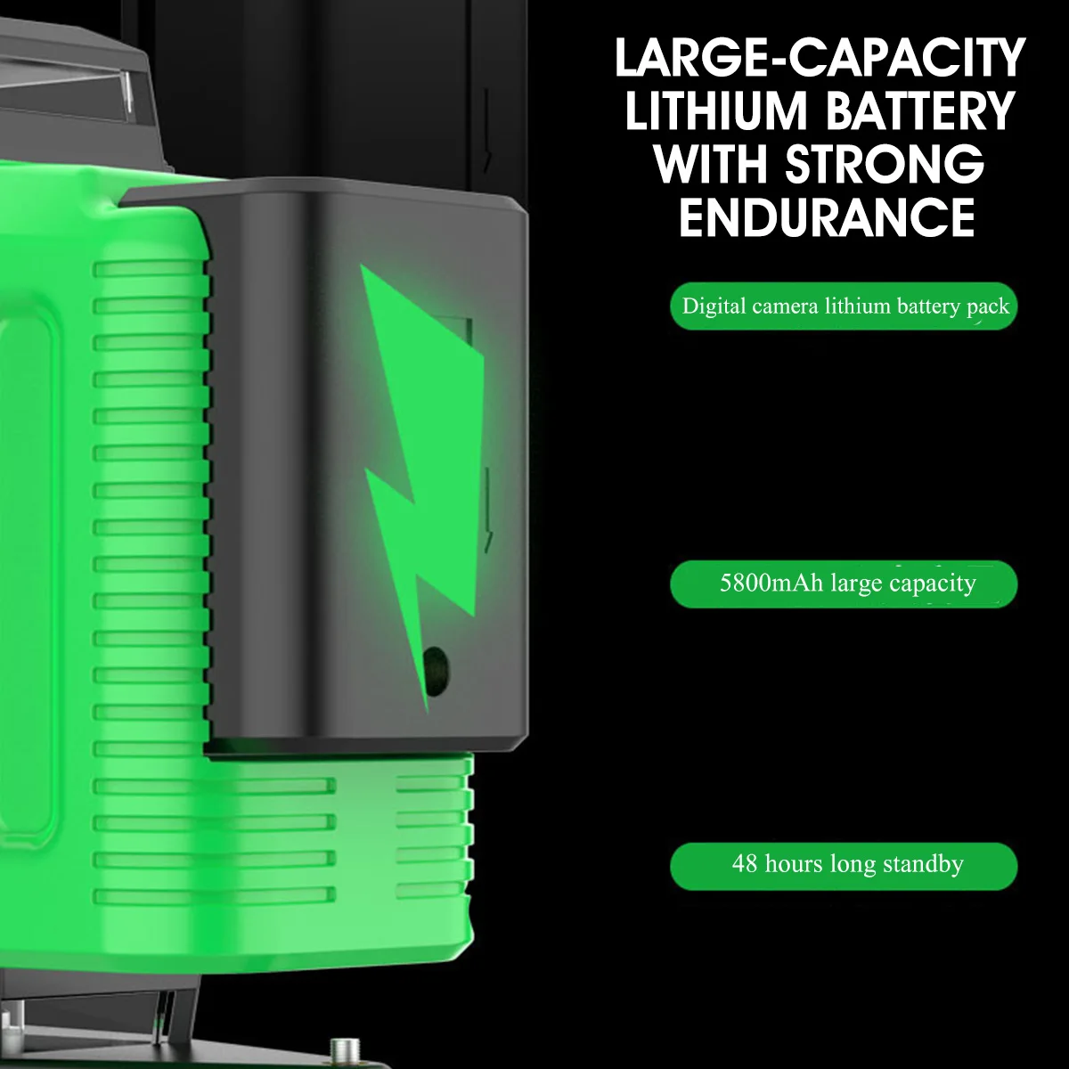 Лазерный уровень зеленый светильник 16 линий 360 ° горизонтальный и вертикальный 3D