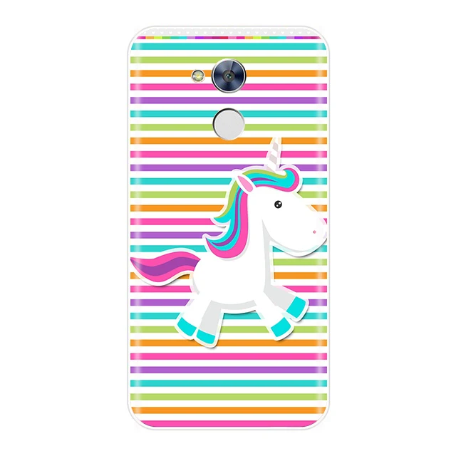Phone Case For Huawei Honor 4C 5C 6C 6A Pro Soft TPU Silicone Cute Rainbow Unicorn Cover 4X 5A 5X 6 6X | Мобильные телефоны и