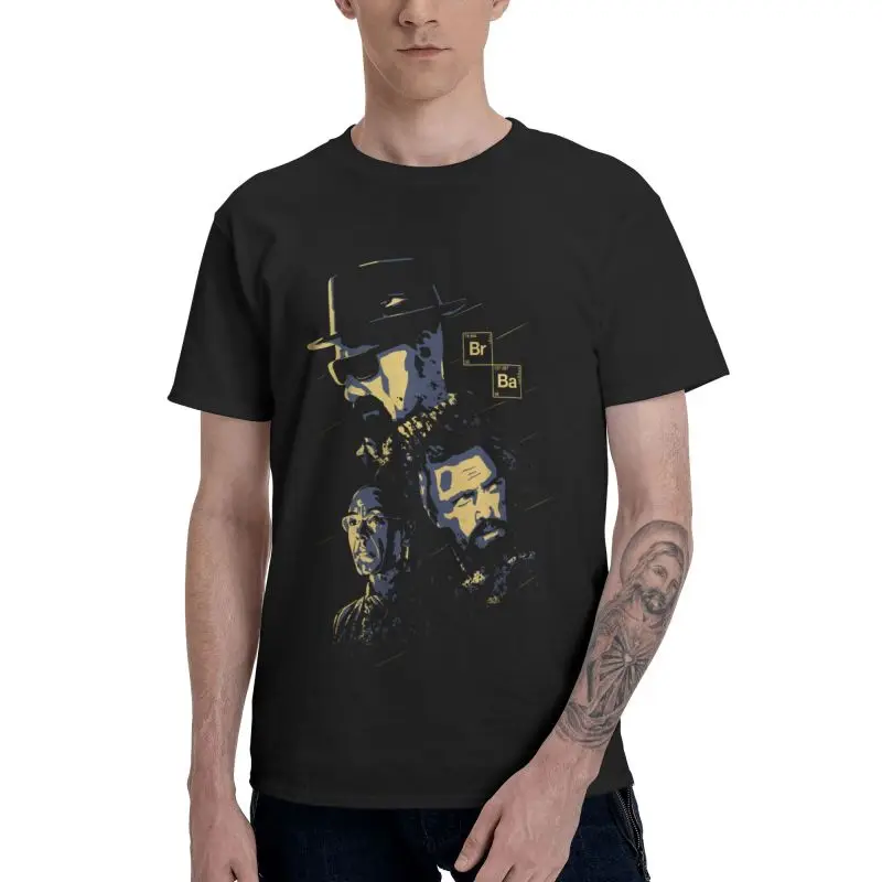 

Футболка мужская с надписью «Breaking Bad», хлопковая тенниска с короткими рукавами, майка хайзенберга, уличная одежда, идея для подарка