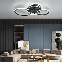 tcy modern led chandelier kitchen lamp rc dimmable app circle rings designer for living room bedroom ceiling chandelier fixtures