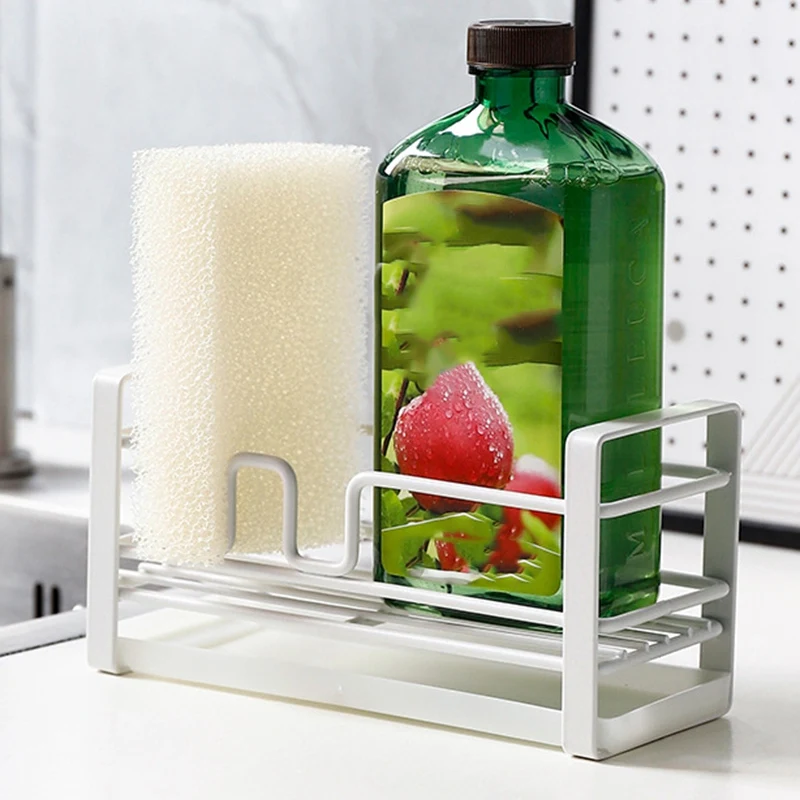 Металлическая губка полка для хранения кухонная раковина счетчик чистящая