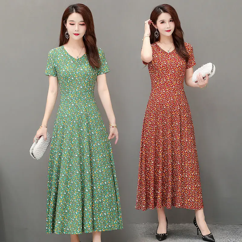 Летние платья в горошек женское модное платье для матерей с высокой талией