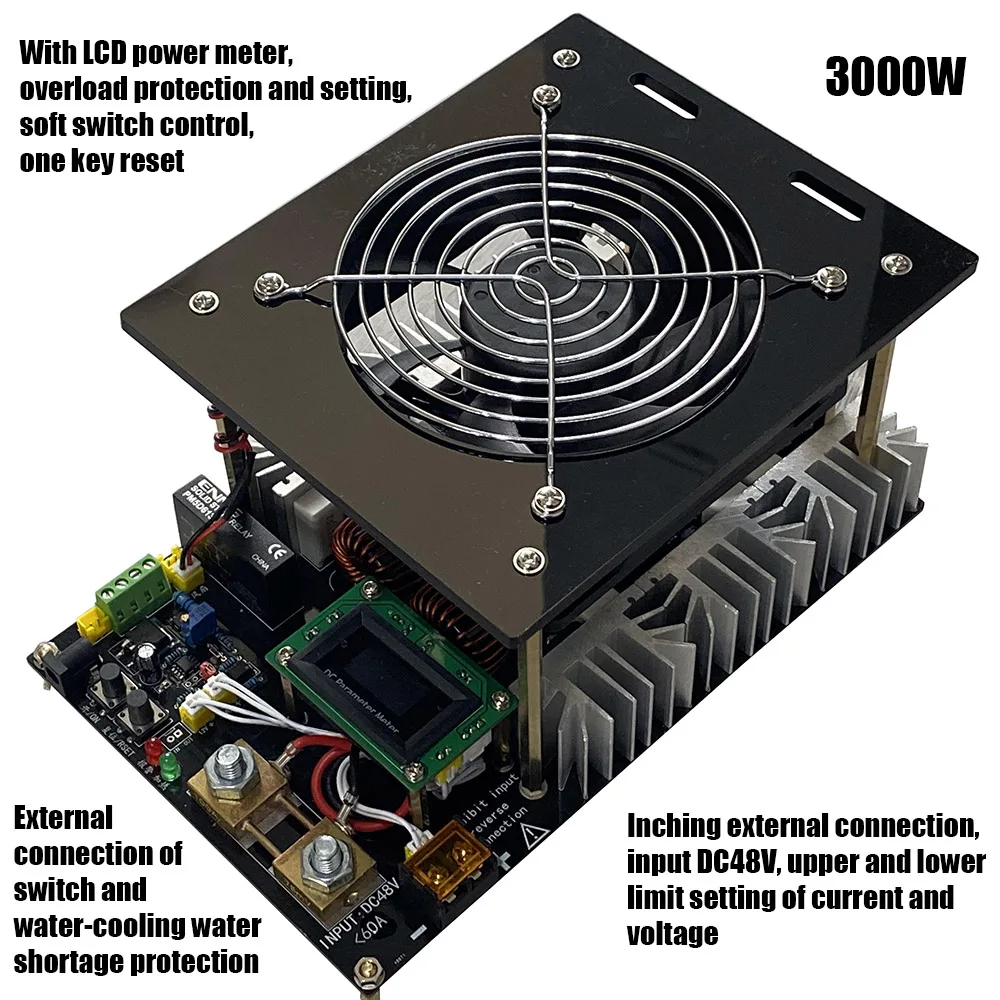 Индукционная нагревательная машина 3000 Вт с измерителем мощности Защита от