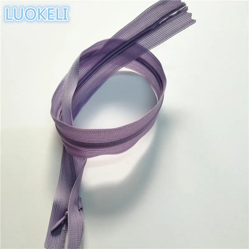 Light Purple 30 см(12 дюймов) 10 штук 3# шелк скрытая молния пользовательский процесс шитья многоцветная опционально - Цвет: Light Purple