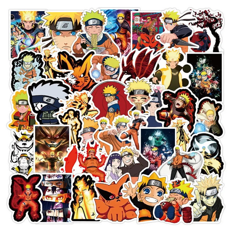 50 шт./пакет мультфильм Наруто Аниме Водонепроницаемый скейтборд мотоцикла