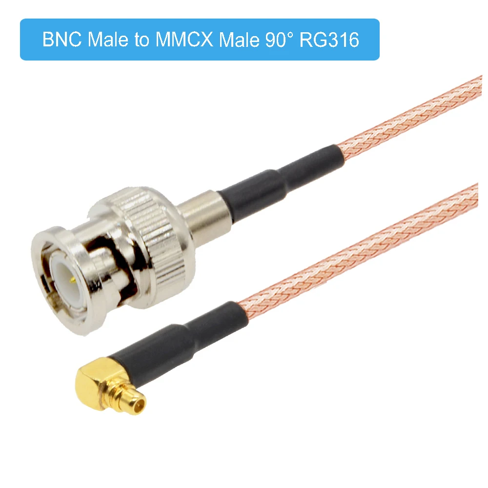 Коаксиальный удлинитель BNC-MMCX кабель с коннектором BNC папа-MMCX папа RG316 RF перемычки