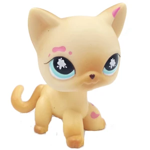816 pet shop lps лпс пет шоп игрушки кошка немного короткие волосы стоял серый#5#391 черный#336 старые оригинальные игрушки котенок детей Рождество подарок коллекция - Цвет: 816