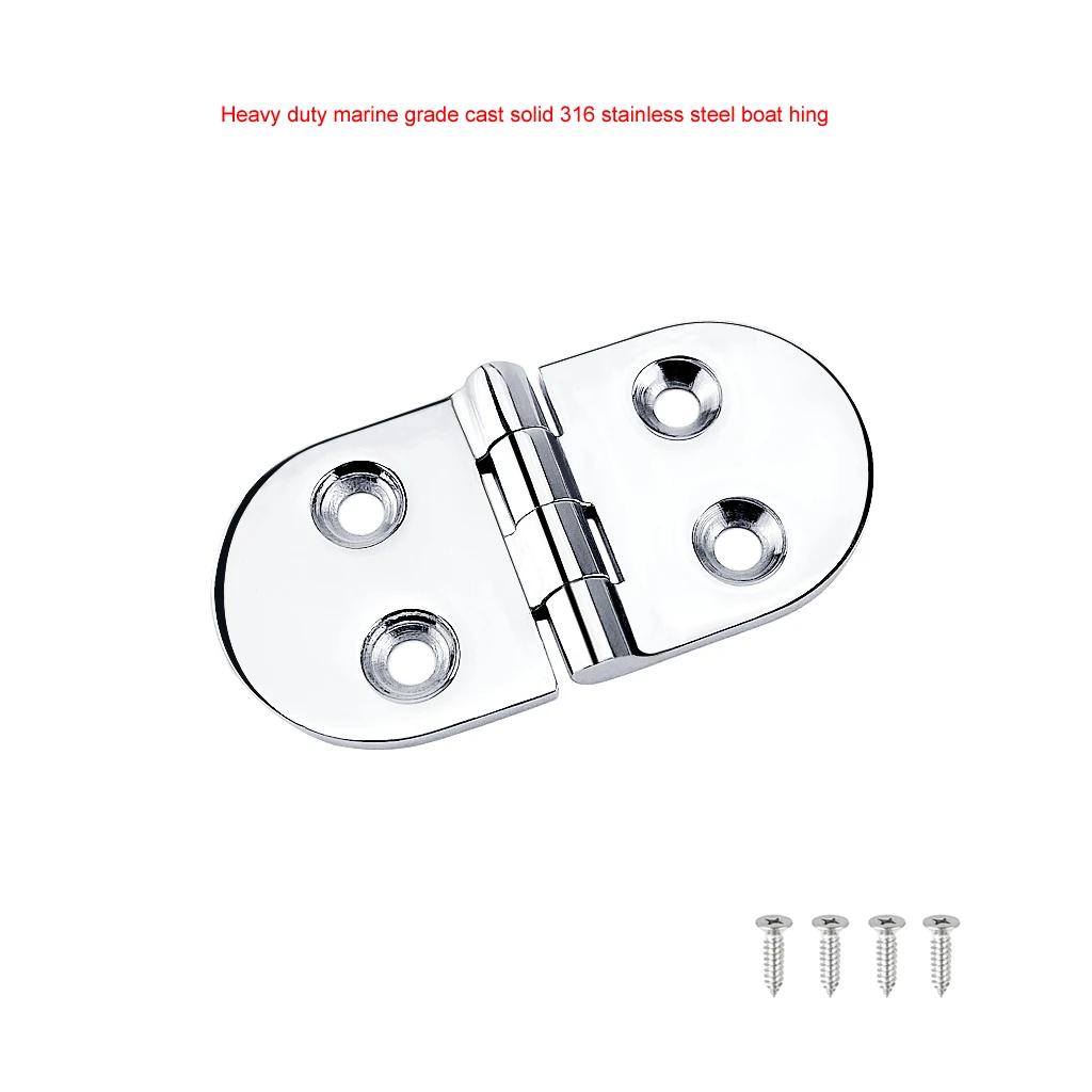 

2PCS BSET MATEL 38*75m Heavy Duty Boat Hinge Door Strap Butt Hinge Marine grade 316 Boat Caravan RV Deck Cabinet Drawer Hardware