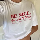 Женская футболка с принтом в стиле Харадзюку, футболка оверсайз с принтом в стиле гранж-эмо и цитатами, с коротким рукавом, Y2K Tumblr
