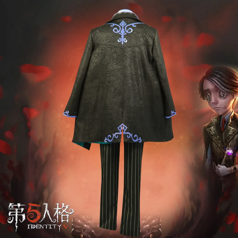 Identity V Undertaker Aesop Carl Embalmer Cosplay Costumes Playful Man Trench Halloween Dress Up Costume Coat Suit Pants Suit