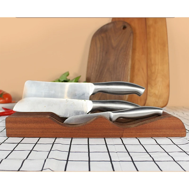 

Ebony Knife Block Holder In-Drawer Knife Drawer Organizer Butcher Knife Storage 87HA
