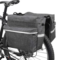 bicycle pannier bag bike rear rack large capacity bag reflective strips adjustable storage bags outdoor cycling diy accessories