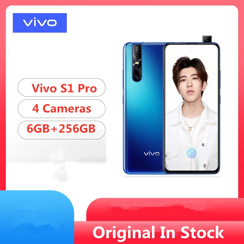 Оригинальный мобильный телефон Vivo S1 Pro 4G LTE Snapdragon 675 Android 9 0 6 39 &quot2340X1080 ГБ ОЗУ 256 Гб