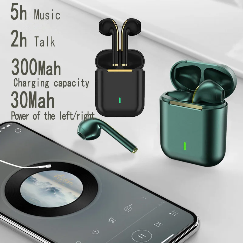 new j18 tws true wireless bluetooth headphones gaming headset sport earbuds for android ios smartphones touch control earphones free global shipping