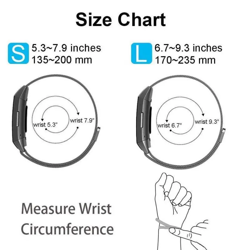 Новый ремешок из нержавеющей стали для Fitbit Charge3 часы браслет умных часов Замена