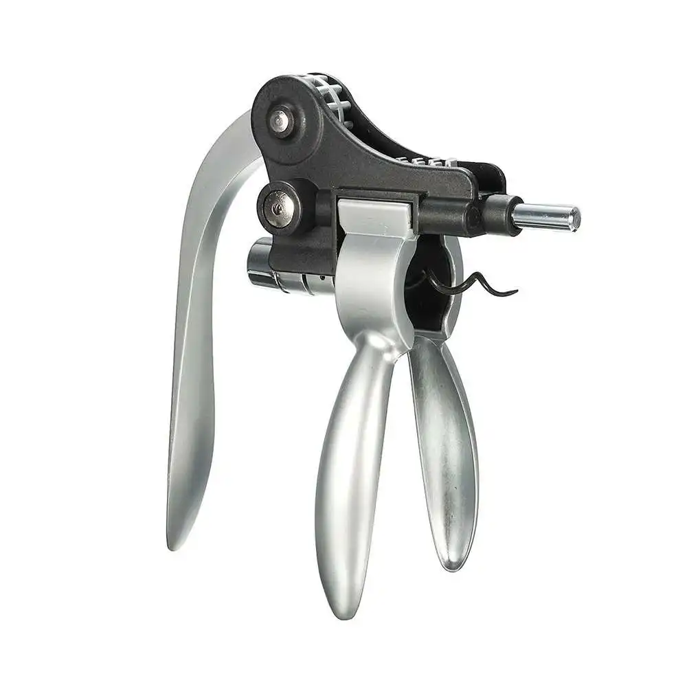 

Multifunctional Professional Manual Can Opener Silver-zinc Alloy Wine Corkscrew Rabbit Head Corkscrew Wine Corkscrew Tool