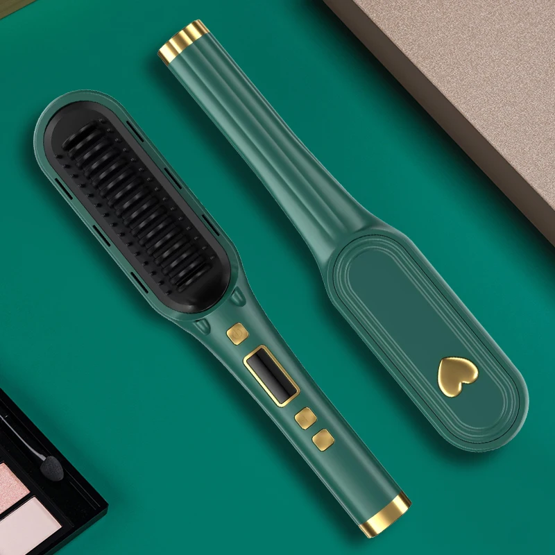 Straight Hair Comb Splint Does Not Hurt Hair Straight Curl Dual-Use 2-In-1 Curling Iron Multi-Function Anion Straight Hair Comb