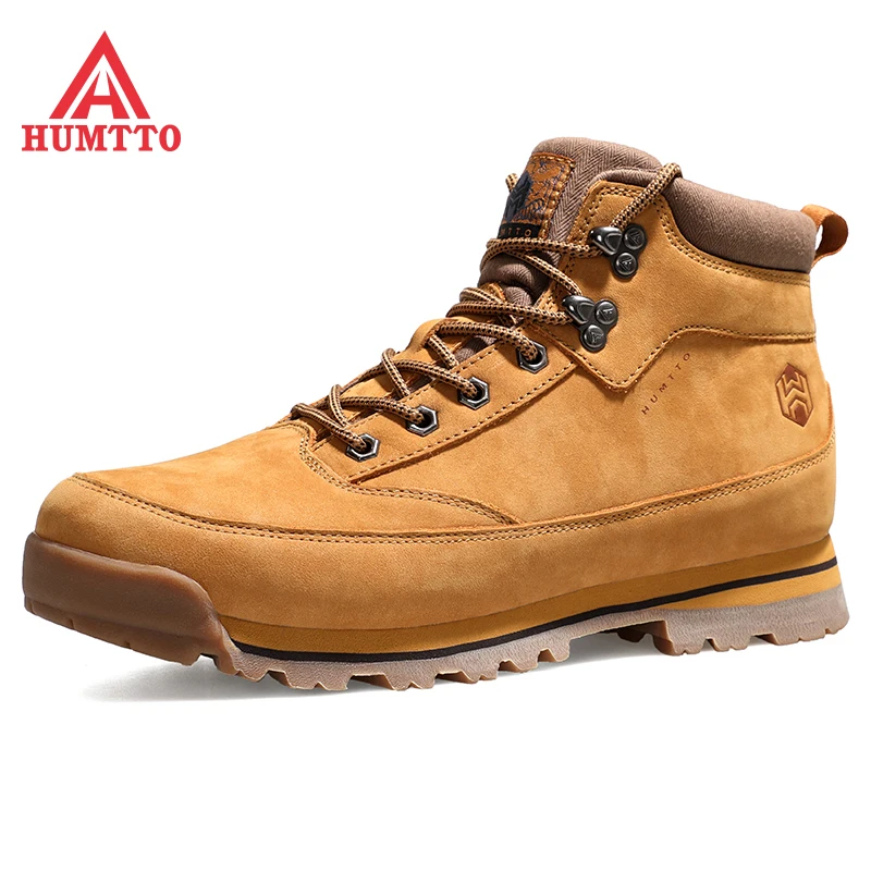 Humtto Brand Big Size Hiking Shoes for Men Women Winter Outdoor Sport Trekking Mountain Boots New Genuine Leather Climbing Shoes