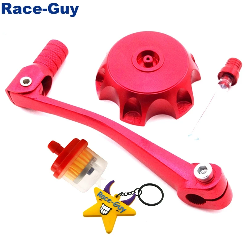 Красный 11 мм складной рычаг переключения передач + крышка топливного бака Газа