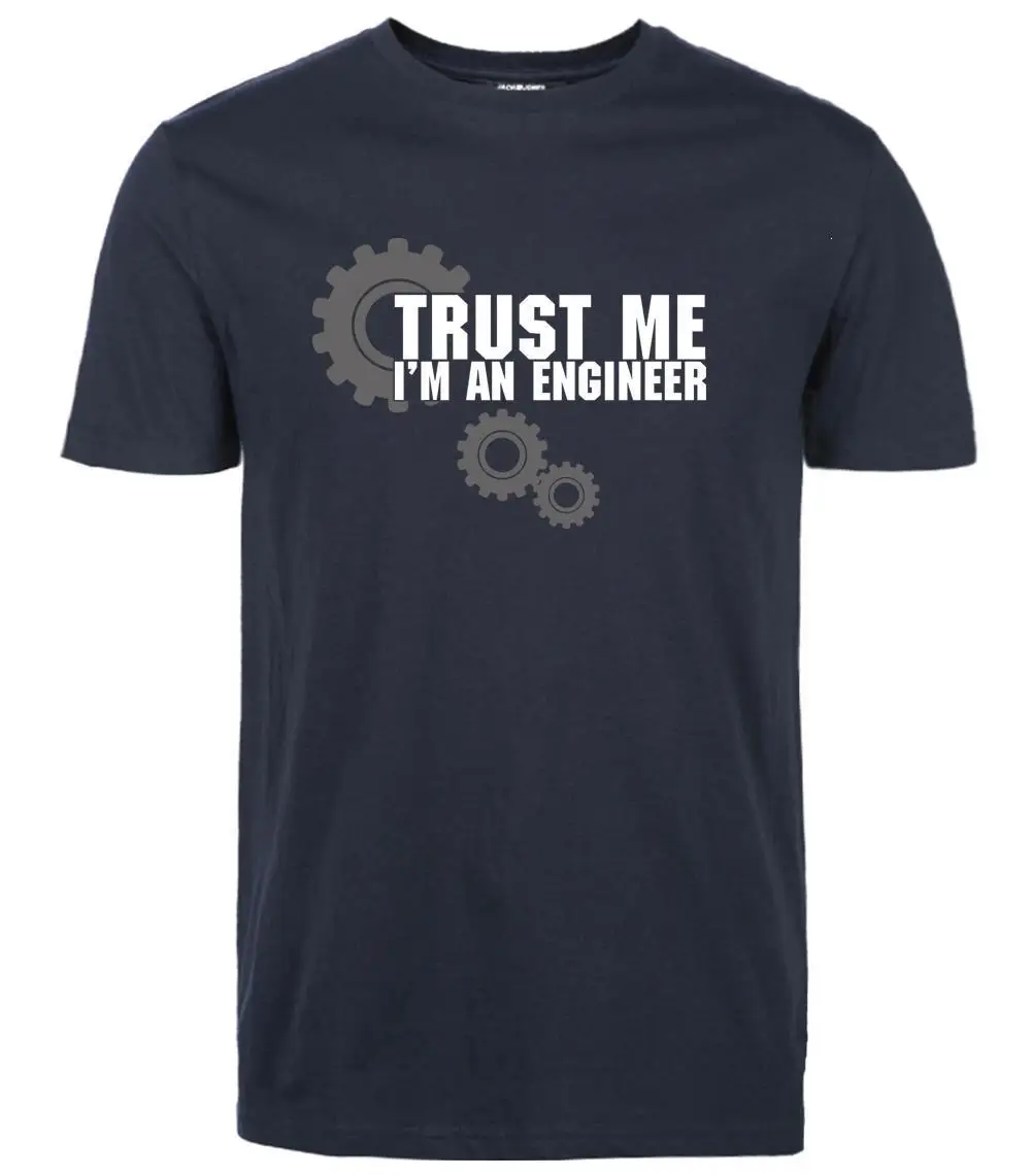Забавная летняя футболка с короткими рукавами и надписью Trust Me I Am An Engineer веселая
