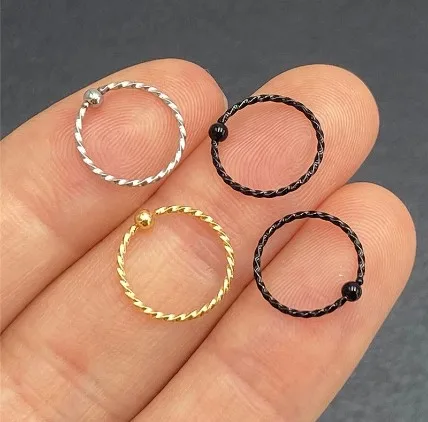 Титановая бисерная набивка для пирсинга носа.