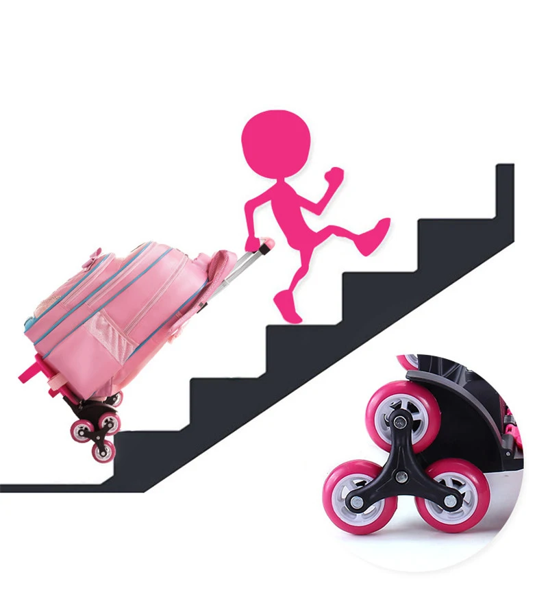 Чемодан для мальчиков и девочек школьный рюкзак на колесиках детские сумки книг