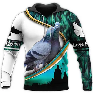 ЖенскаяМужская толстовка PLstar Cosmos, забавная уличная одежда с 3D-принтом голубей и забавных животных, 03
